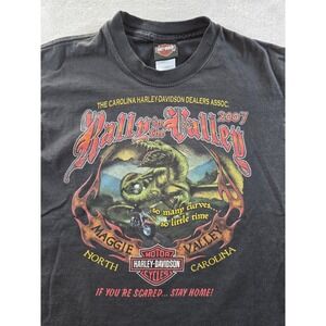 Harley Davidson Rally in the Valley 2007 T Shirt Mens M Fit S Dragon USA Made